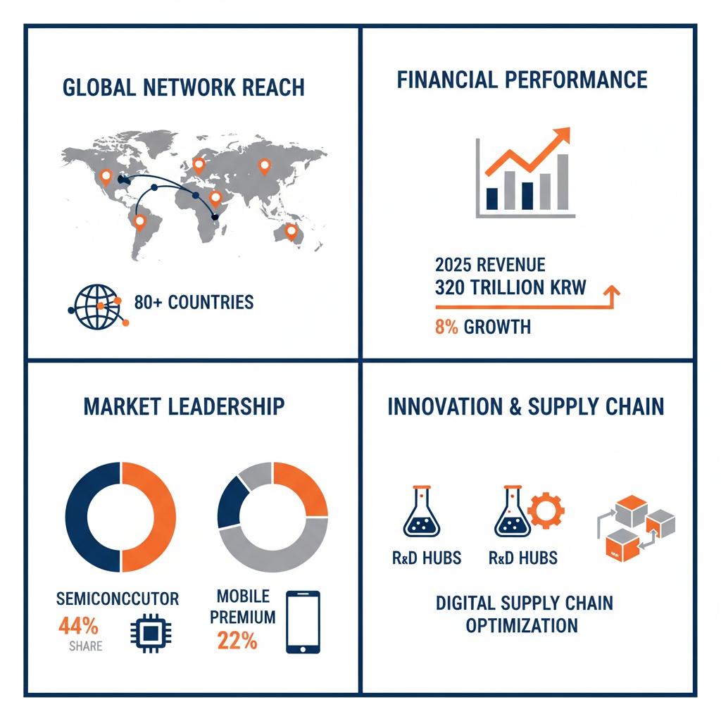 인포그래픽 이미지: Samsung Electronics’ Global Network and Performance Overview