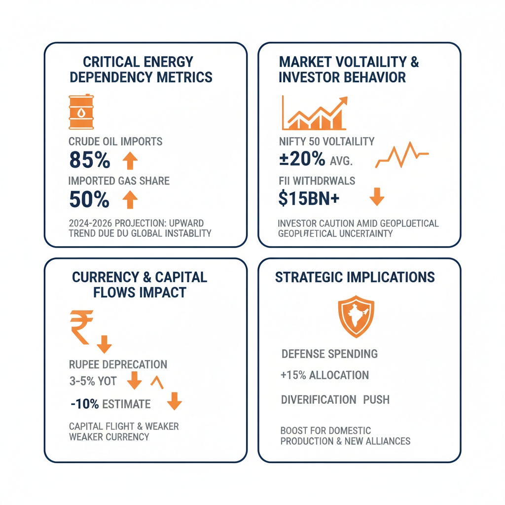 Infographic Image: Impact of Geopolitical Tensions on Indian Markets: Key Insights 2024-2026