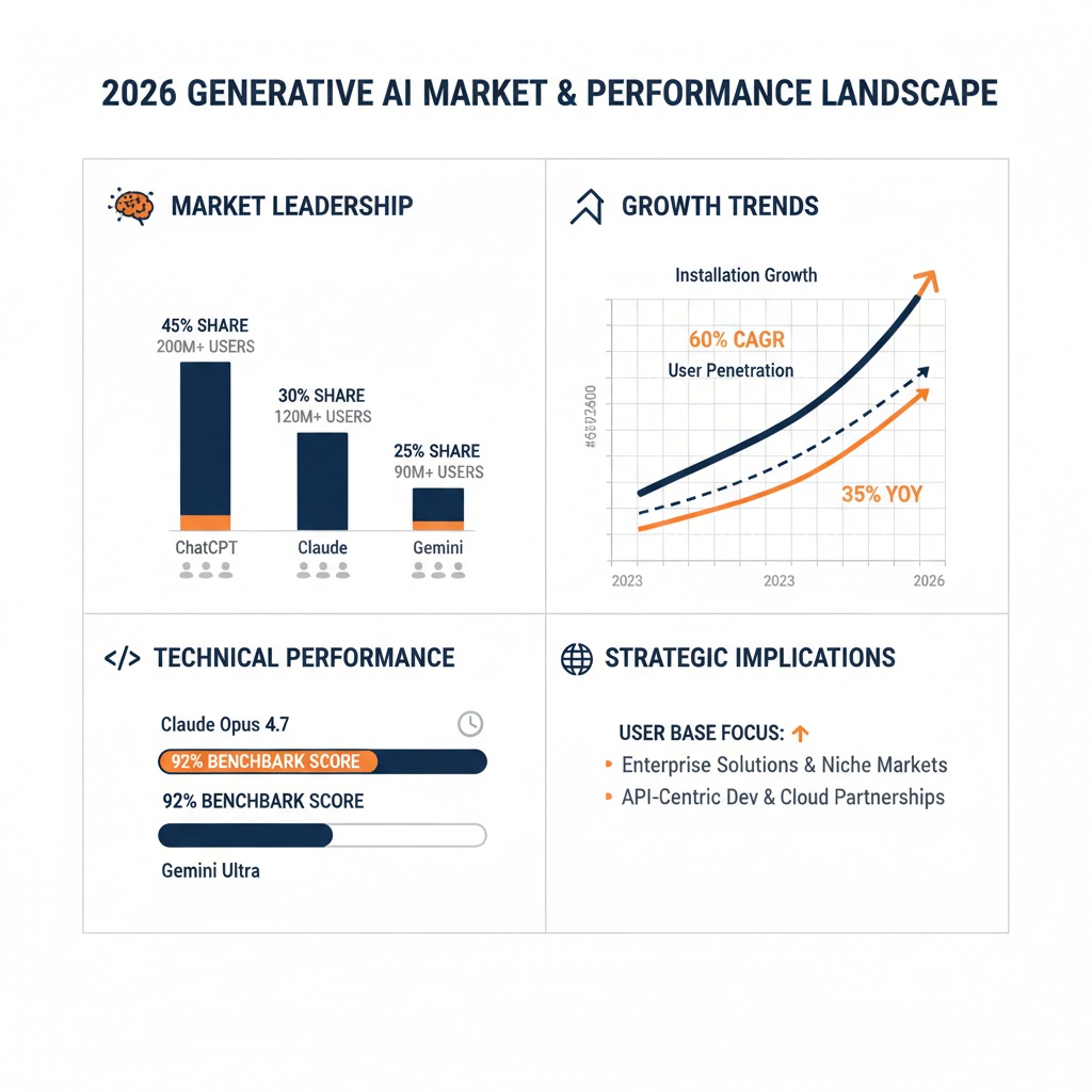 Infographic Image: Generative AI Market and Performance Landscape 2026
