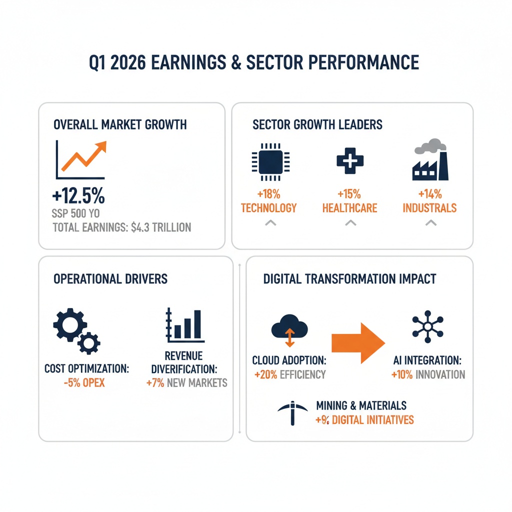 Infographic Image: Q1 2026 Earnings Performance: Sectoral Insights and Strategic Drivers