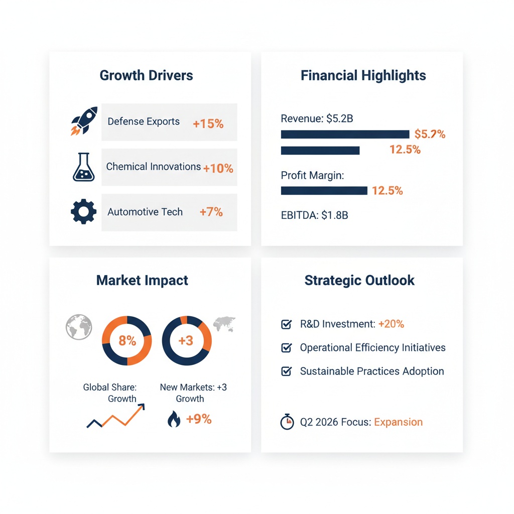 인포그래픽 이미지: 2026 Q1 Key Industrial Growth and Profitability Metrics