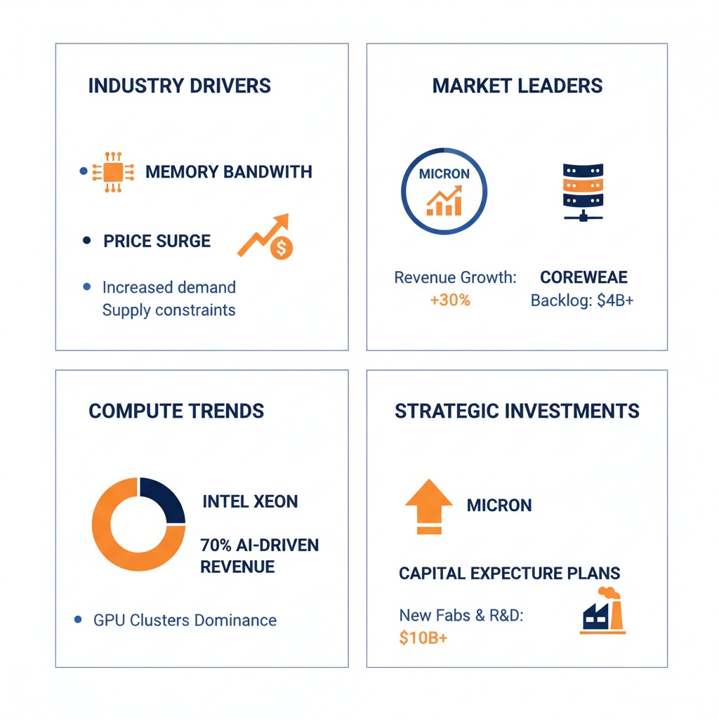 Infographic Image: AI Semiconductor Landscape: Memory, Compute, and Cloud Dynamics