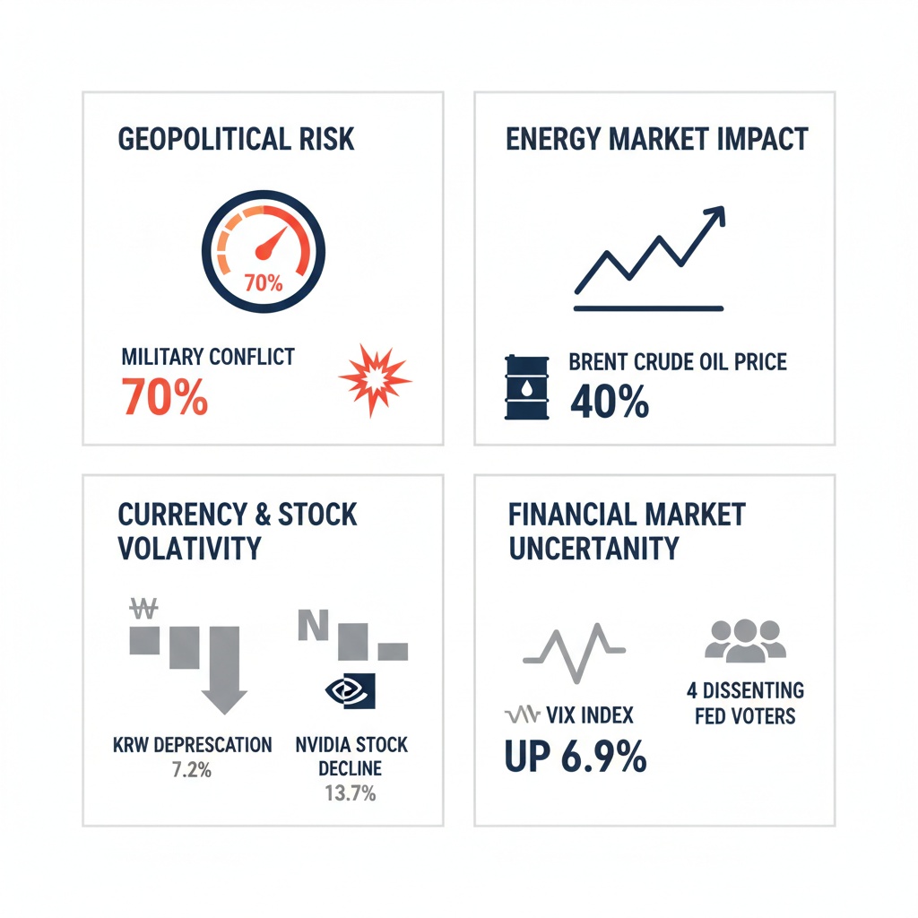 인포그래픽 이미지: Geopolitical Tensions and Financial Market Volatility: Key Insights from U.S.-Iran Stalemate and Fed Leadership Change
