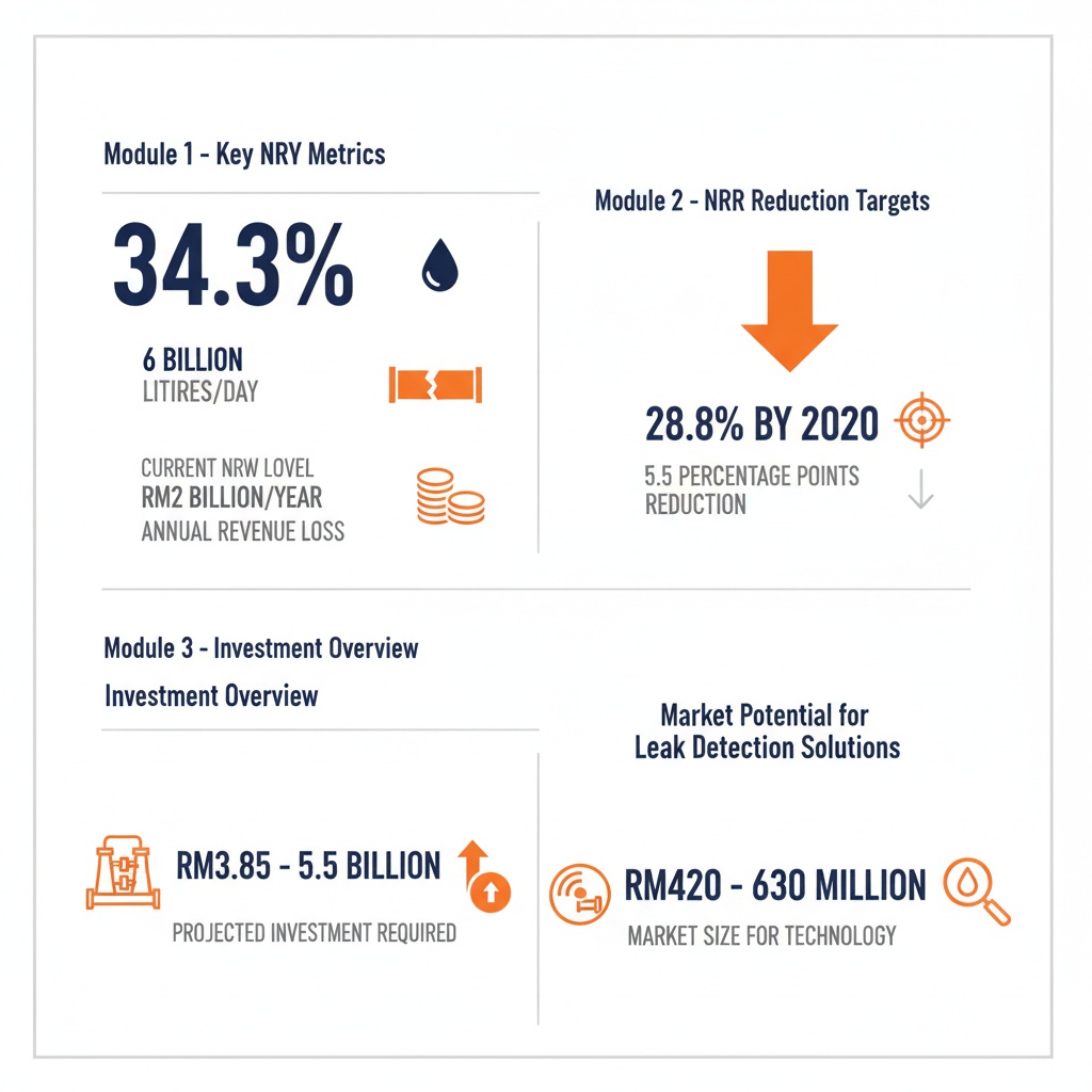 Infographic Image: Non-Revenue Water (NRW) Reduction in Malaysia: Challenges and Opportunities