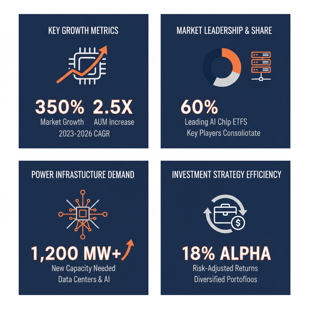 인포그래픽 이미지: The Structural Transformation of the 2026 ETF Market: AI Semiconductor and Power Infrastructure Themes