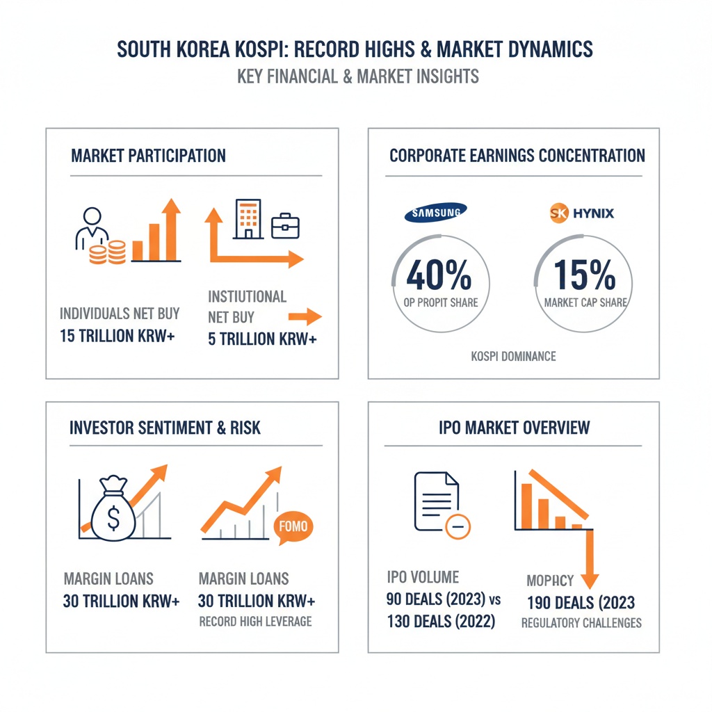 인포그래픽 이미지: Key Insights on KOSPI’s Record Highs and Market Dynamics
