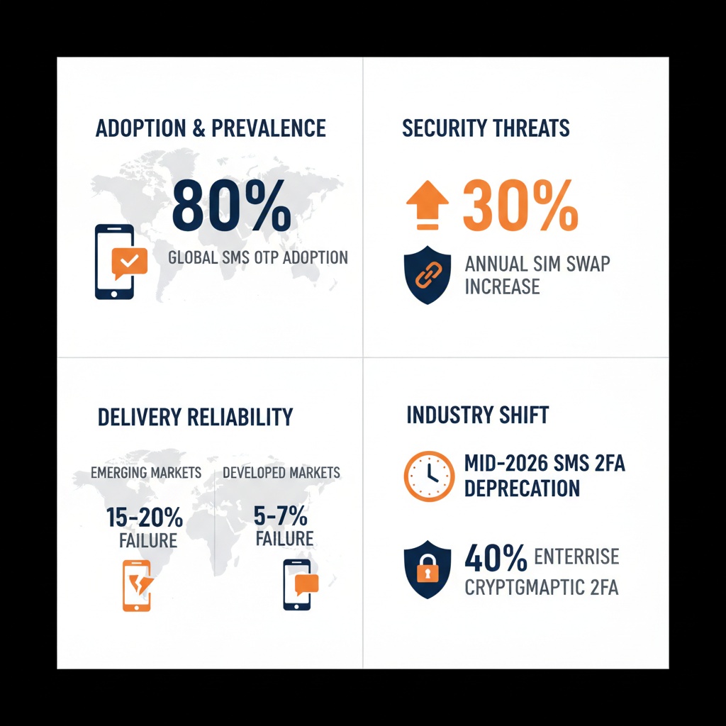 Infographic Image: SMS OTP Authentication: Adoption, Vulnerabilities, and the Shift to Secure Alternatives