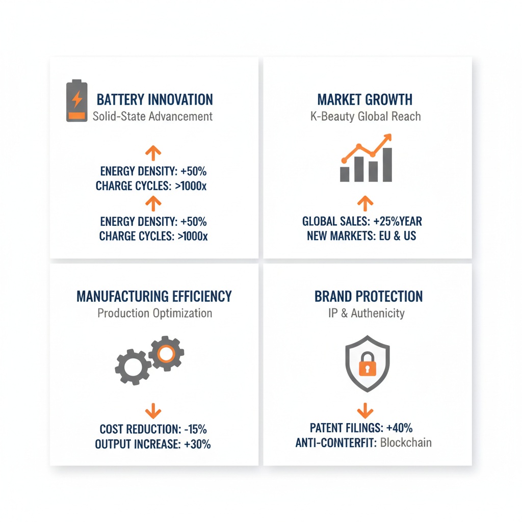 인포그래픽 이미지: K-Battery and K-Beauty: Innovation Driving Global Leadership