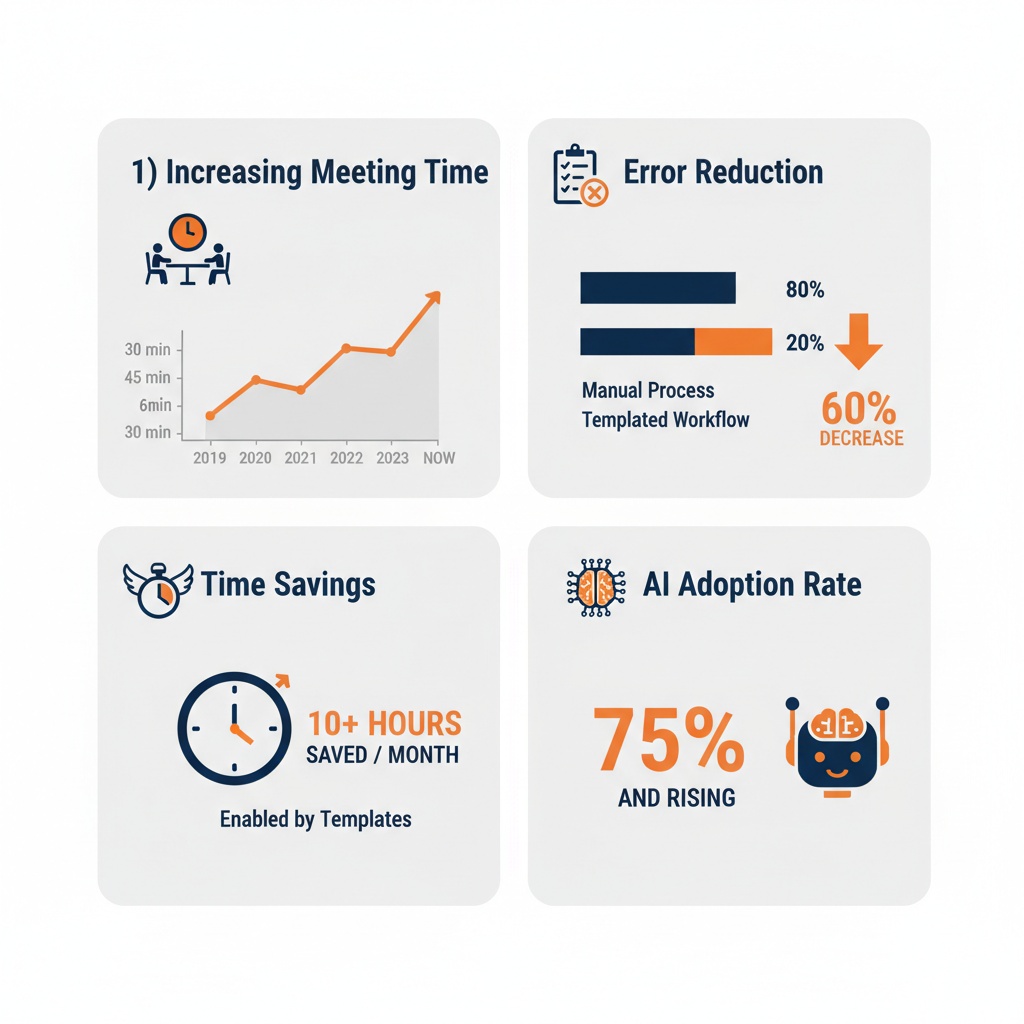 Infographic Image: Enhancing Organizational Efficiency through Structured Reporting and Meetings